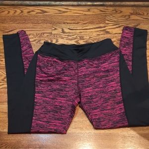Pink and Black Workout leggings (size:M)